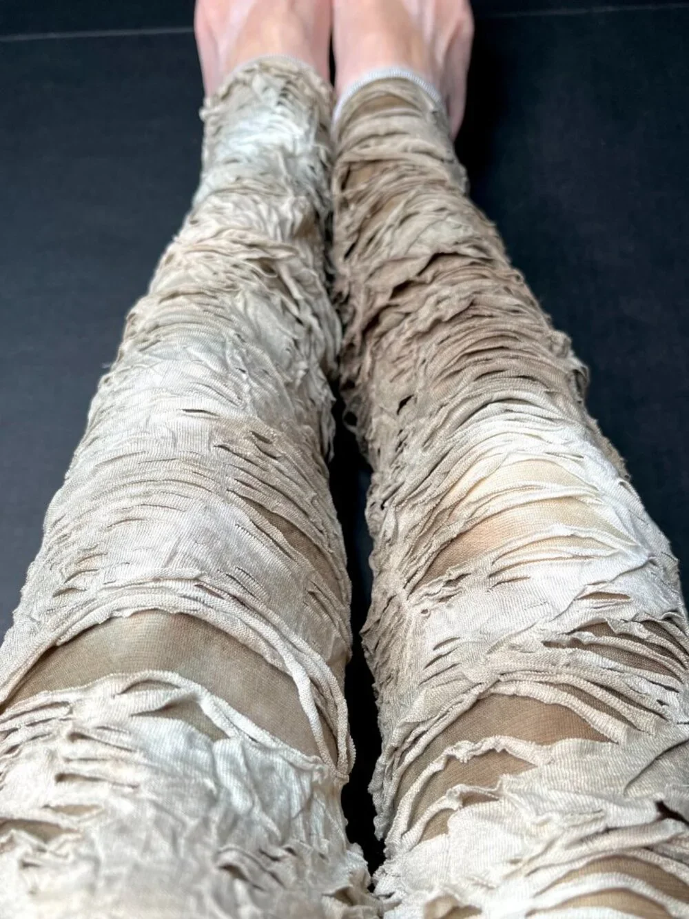 Brown Mummy Leg Warmers Cream Bandage Knee Socks Zombie Costume Leg Wraps Covers